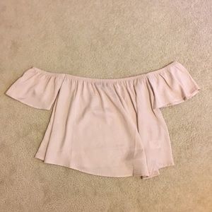 Pink off the shoulder shirt